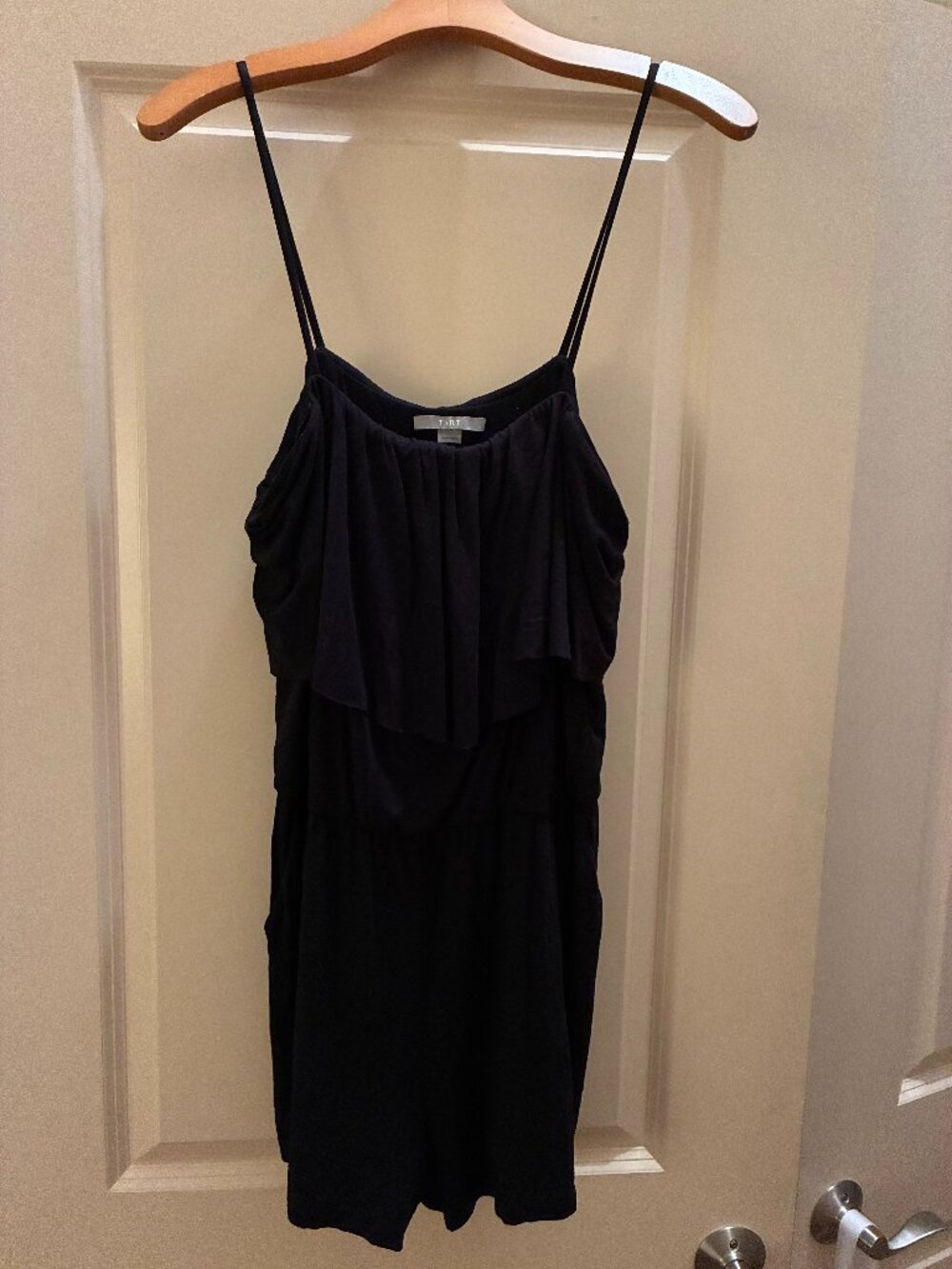 Black Tart Ruffle Romper Size M